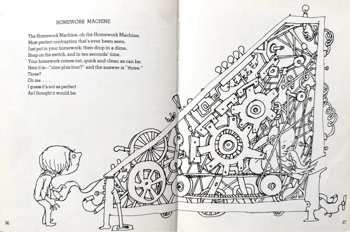 A complicated cartoon machine producing an unexpectedly wrong answer